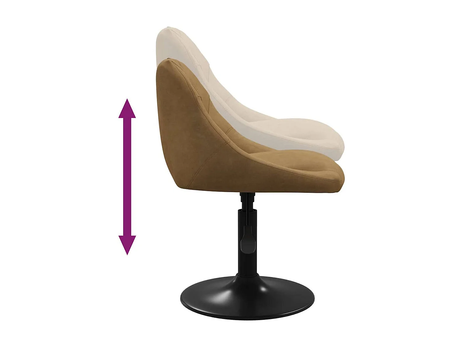 Tabouret de bar Marron Velours