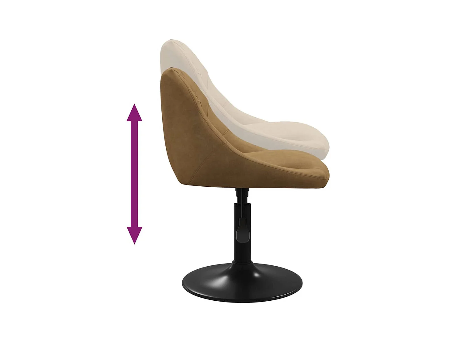 Tabouret de bar Marron Velours