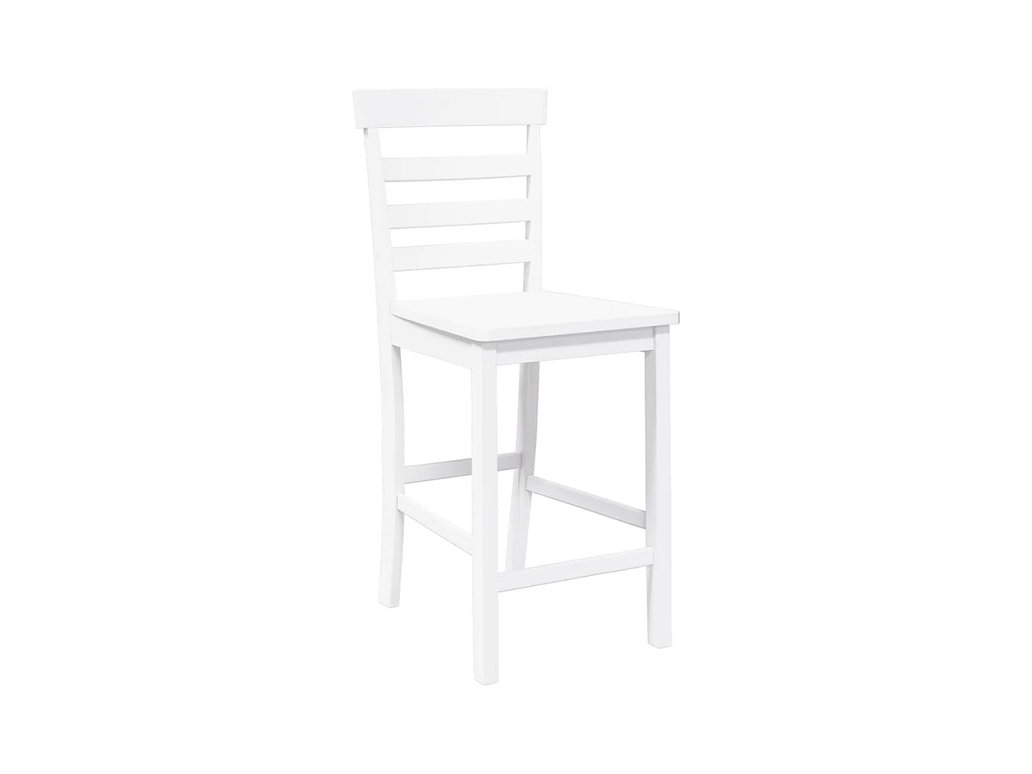 Bancos de bar 2 pcs madeira de seringueira maciça branco