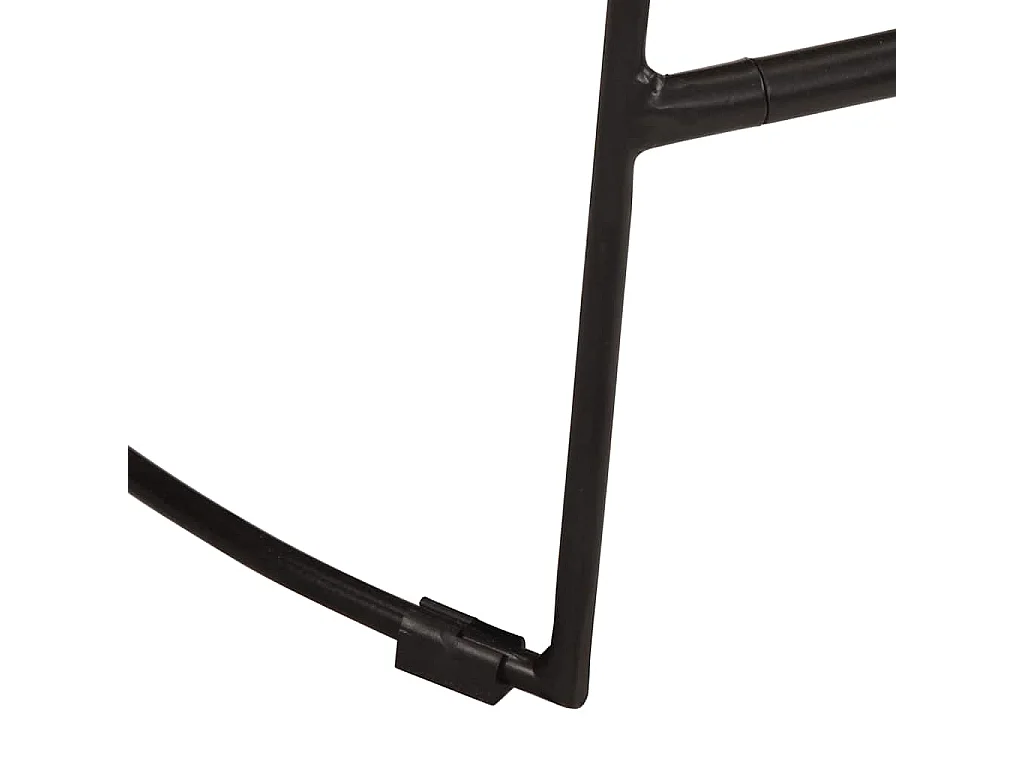 Tabourets de bar lot de 2 noir 45x40x78 cm bois manguier massif