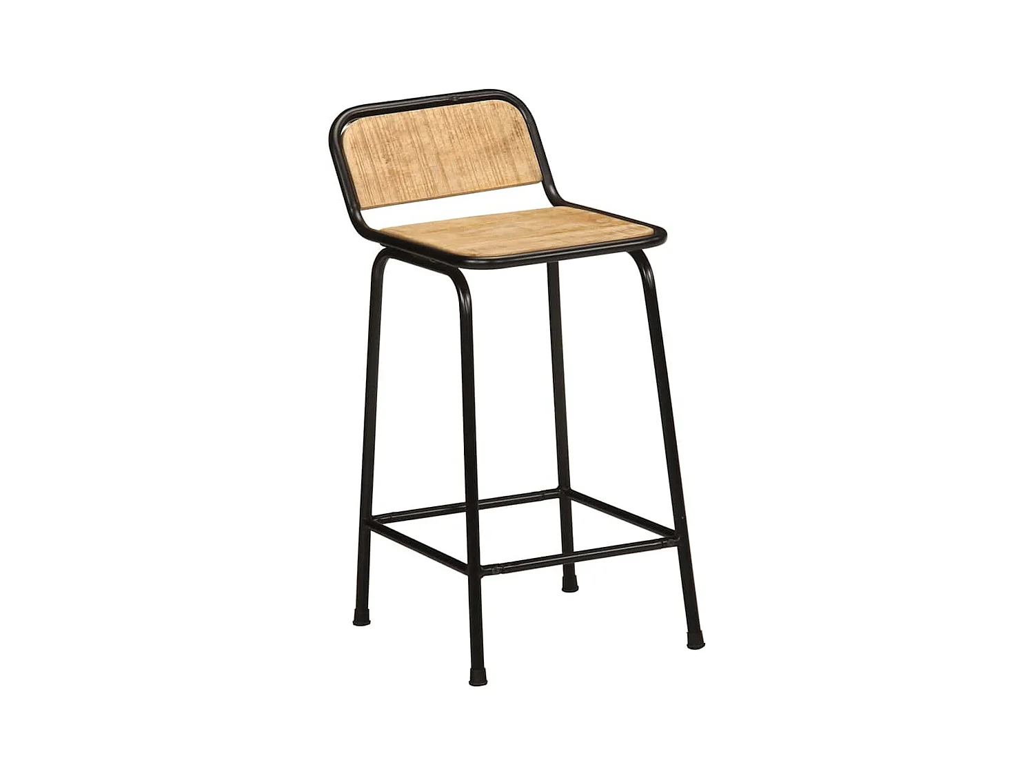 Barhocker 4 Stk. 46x35,5x80 cm Raues Mango Massivholz