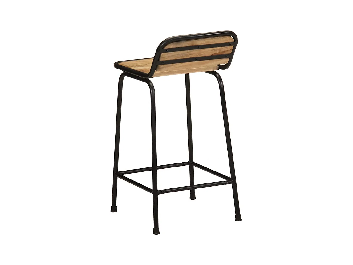 Barhocker 4 Stk. 46x35,5x80 cm Raues Mango Massivholz