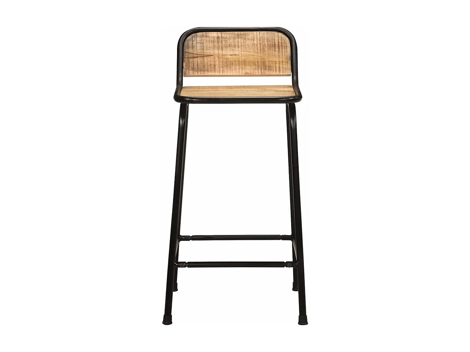 Bancos de bar 4 pcs Madeira Maciça de Mangueira Rústica