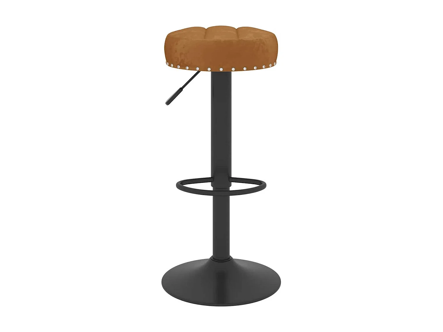 Tabourets de bar lot de 2 marron velours
