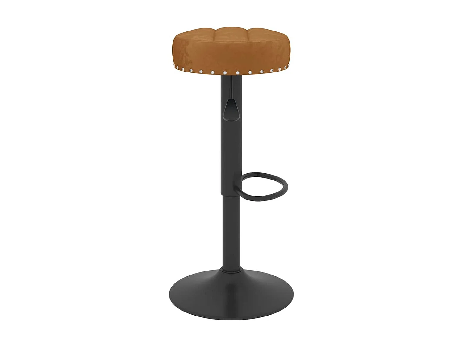 Tabourets de bar lot de 2 marron velours