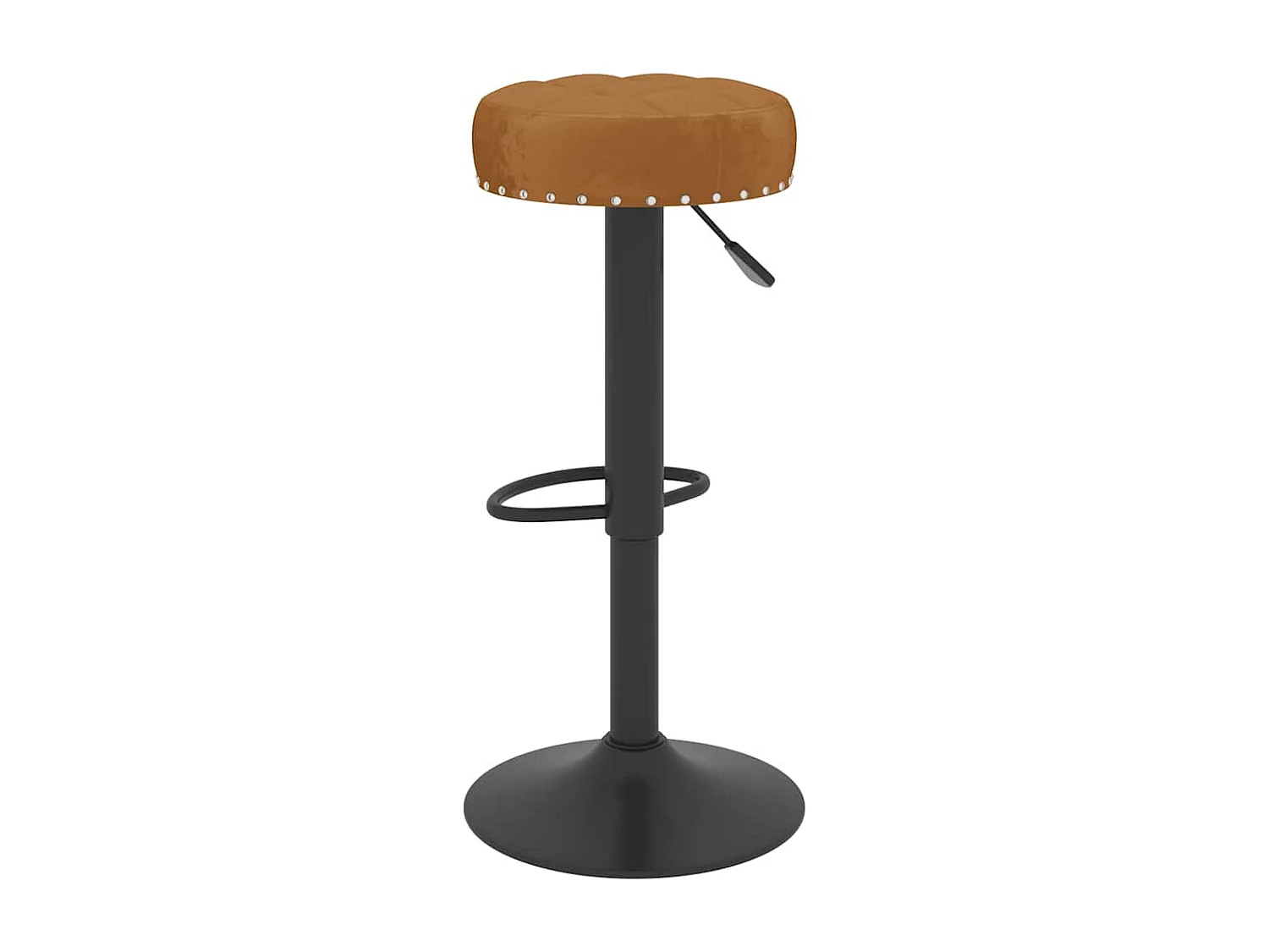 Tabourets de bar lot de 2 marron velours