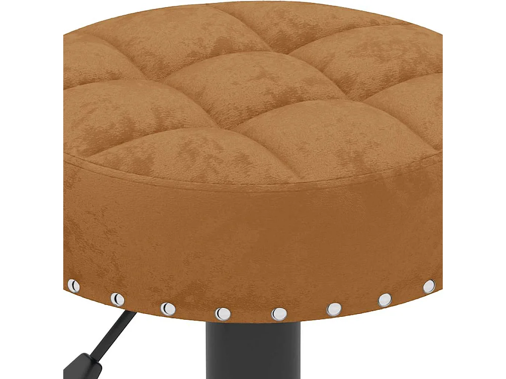 Tabourets de bar lot de 2 marron velours