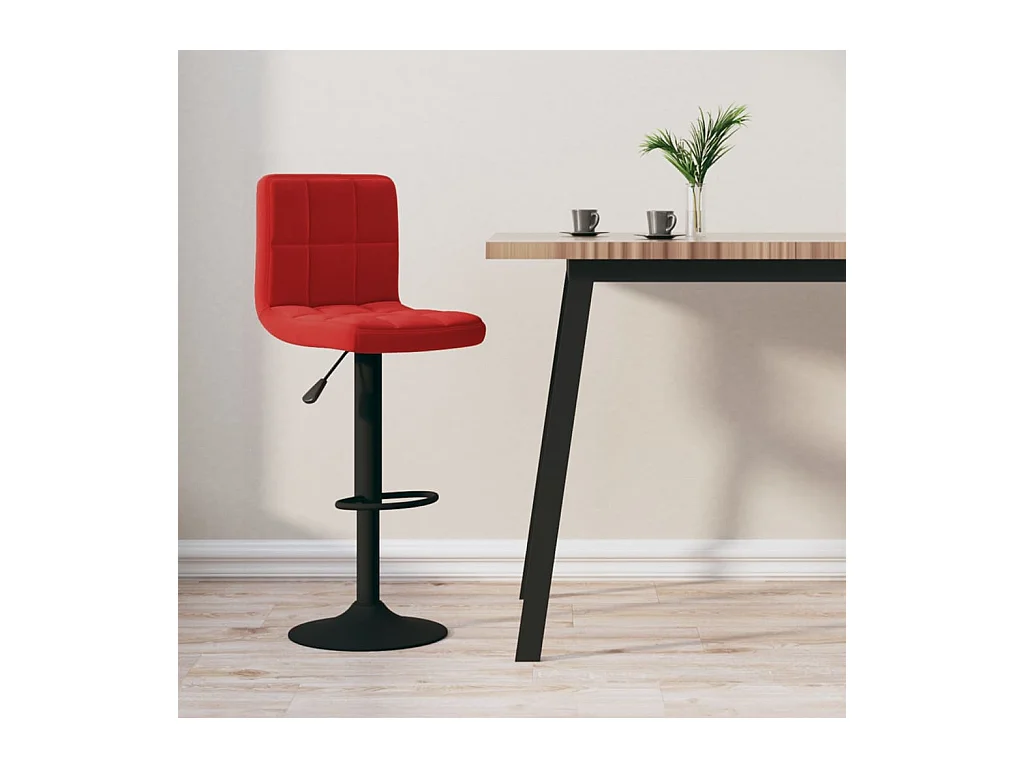 Tabouret de bar Rouge bordeaux Velours