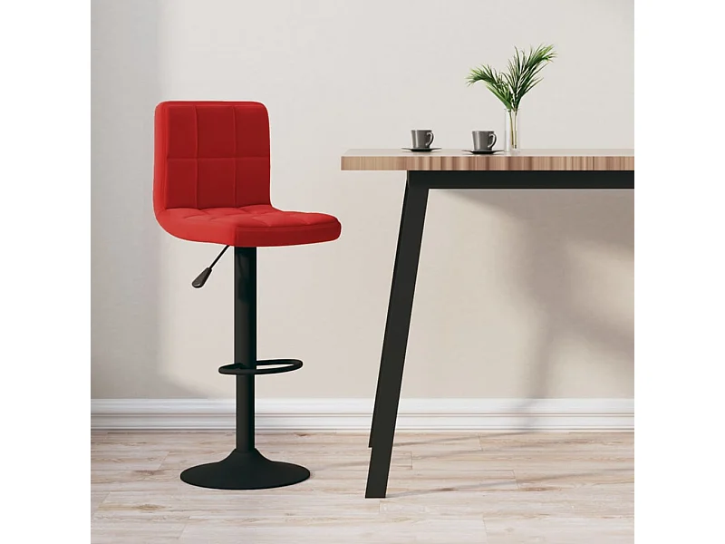 Tabouret de bar Rouge bordeaux Velours