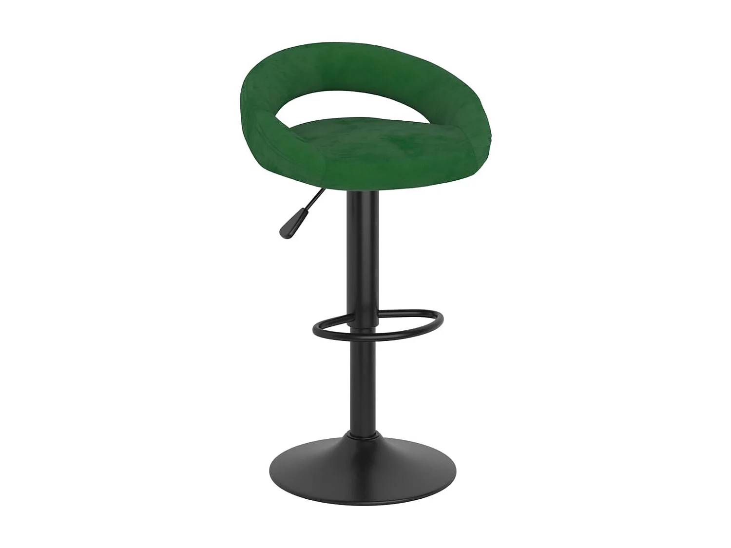 Tabourets de bar lot de 2 vert foncé velours