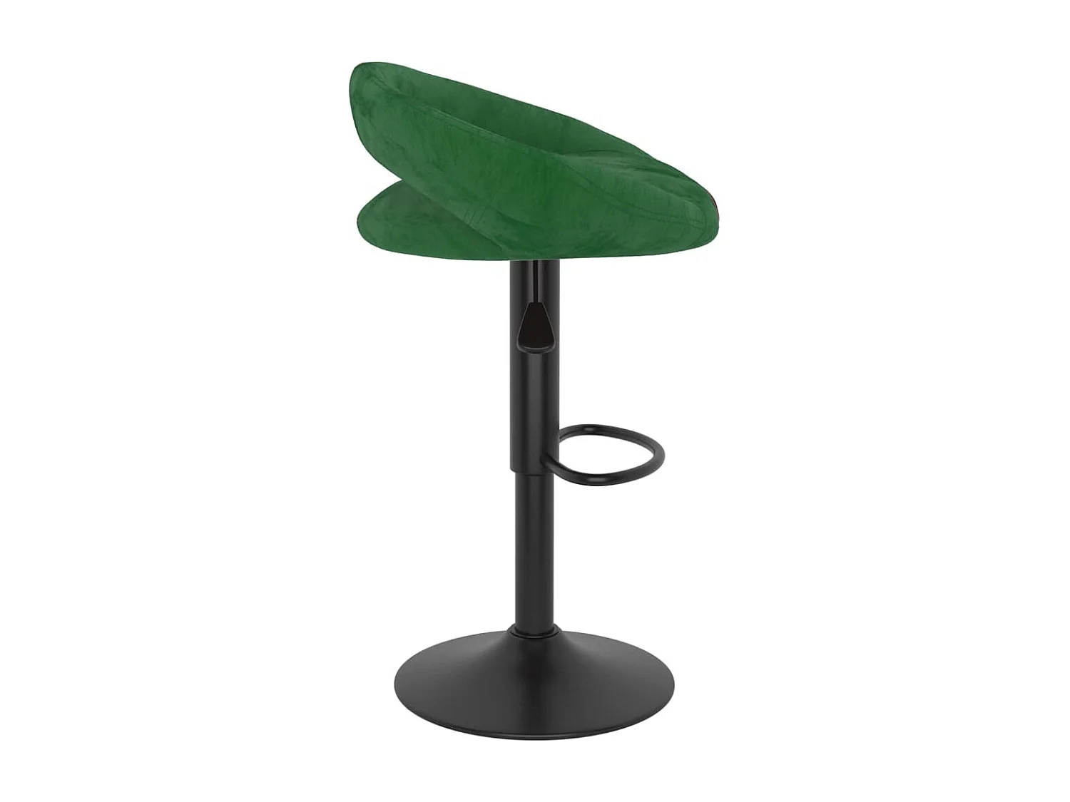 Tabourets de bar lot de 2 vert foncé velours