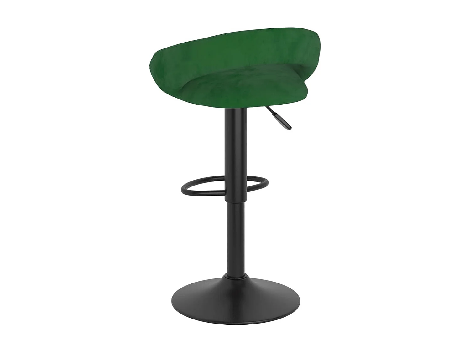 Tabourets de bar lot de 2 vert foncé velours