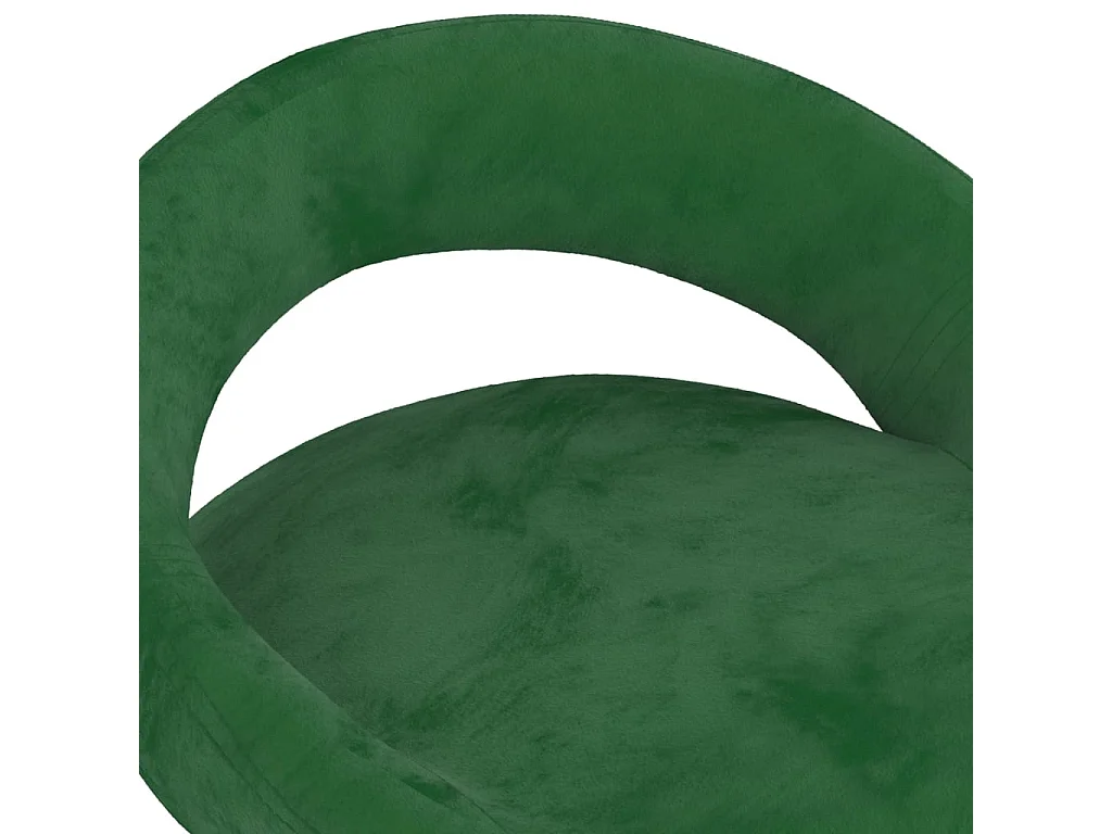 Tabourets de bar lot de 2 vert foncé velours