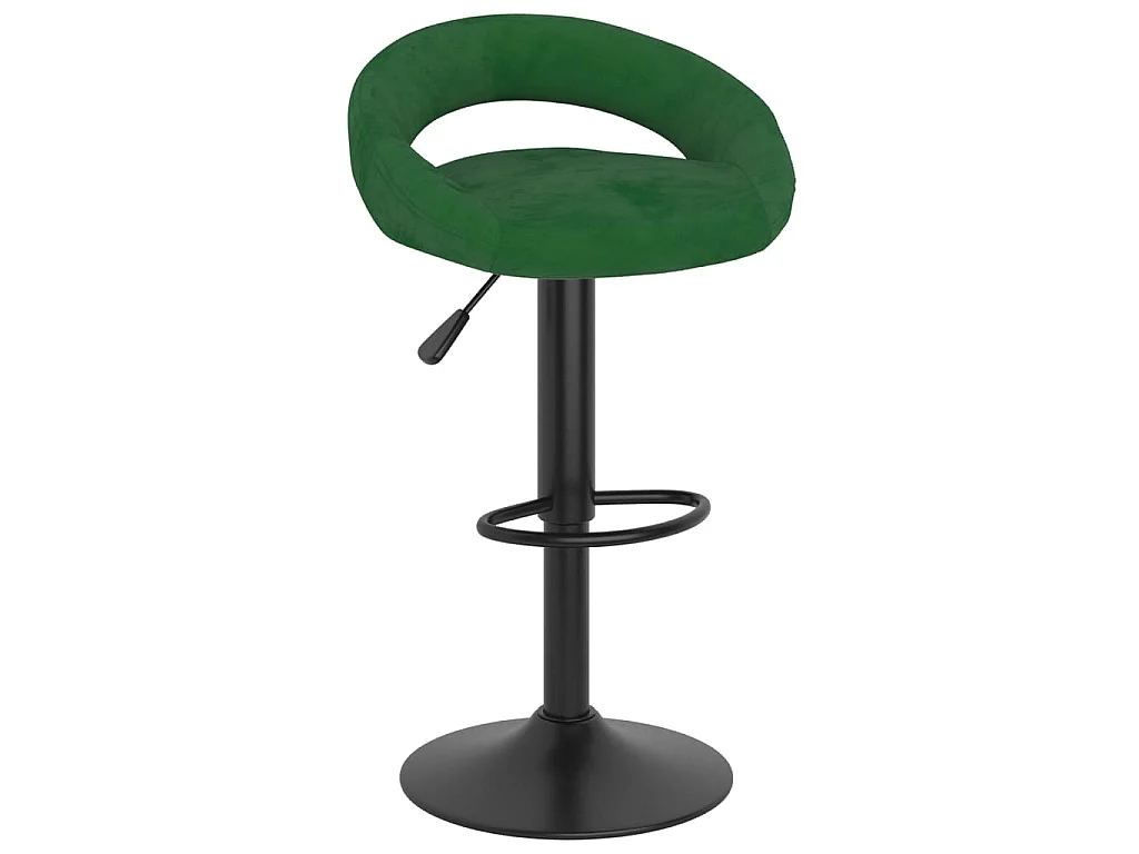 Taburetes de cocina 2 unidades terciopelo verde oscuro