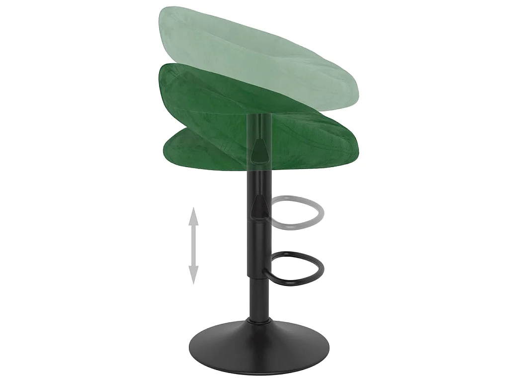 Taburetes de cocina 2 unidades terciopelo verde oscuro