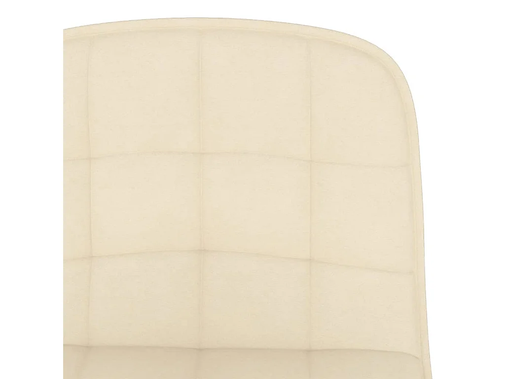 Tabourets de bar lot de 2 crème tissu