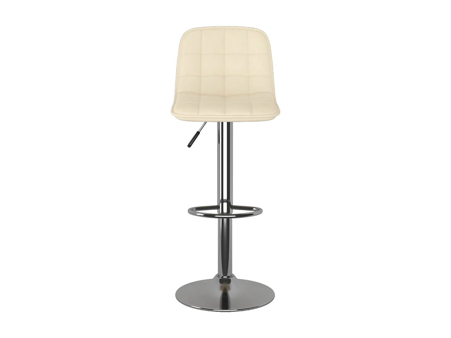 Tabourets de bar lot de 2 crème tissu