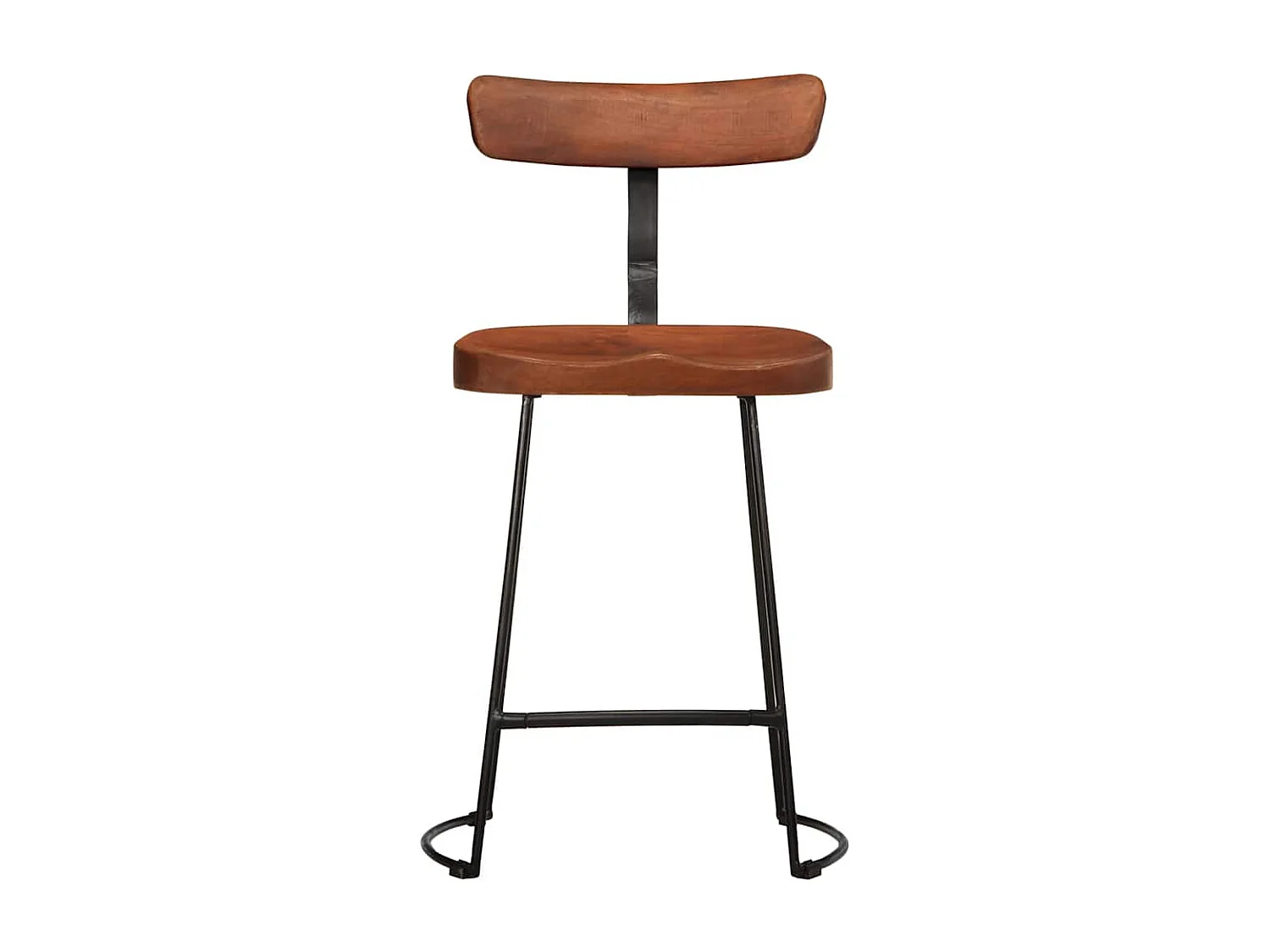 Tabourets de bar lot de 2 49x43x79 cm bois de manguier massif