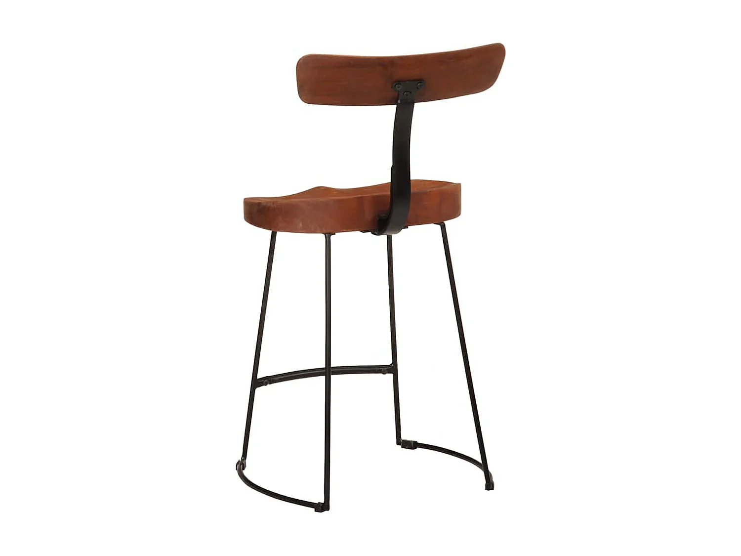 Tabourets de bar lot de 2 49x43x79 cm bois de manguier massif