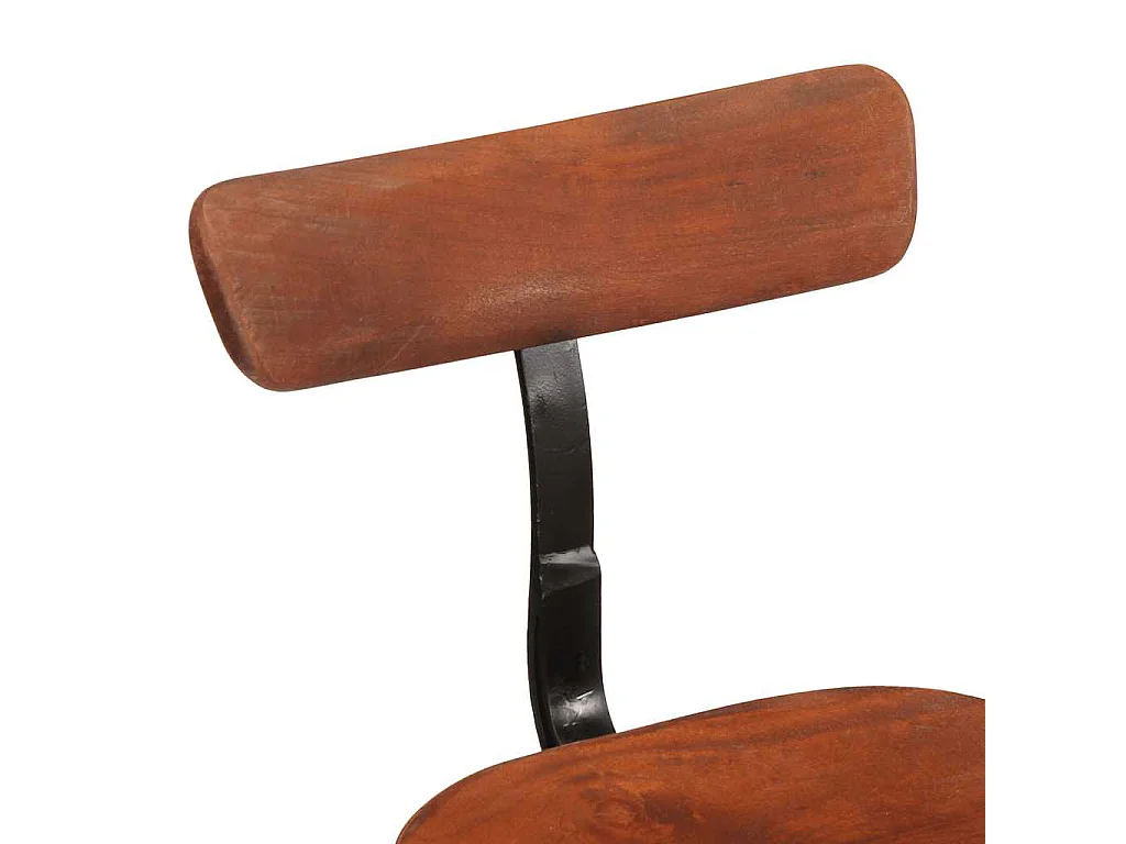 Tabourets de bar lot de 2 49x43x79 cm bois de manguier massif