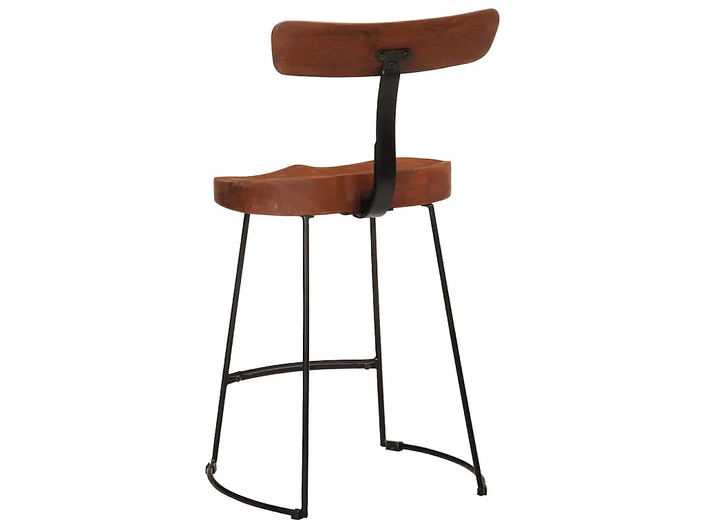 Barkrukken 2 st 49x43x79 cm massief mangohout