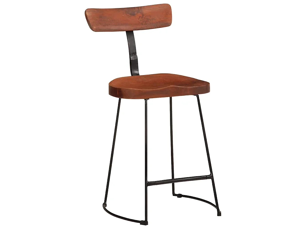 Barkrukken 2 st 49x43x79 cm massief mangohout