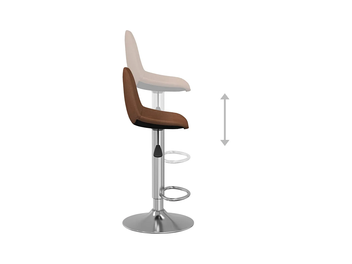 Bancos de bar 2 pcs tecido castanho