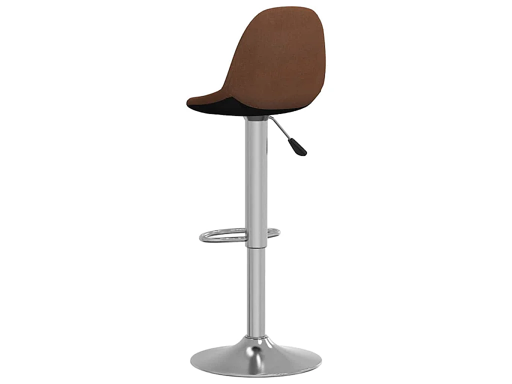 Tabourets de bar lot de 2 marron tissu