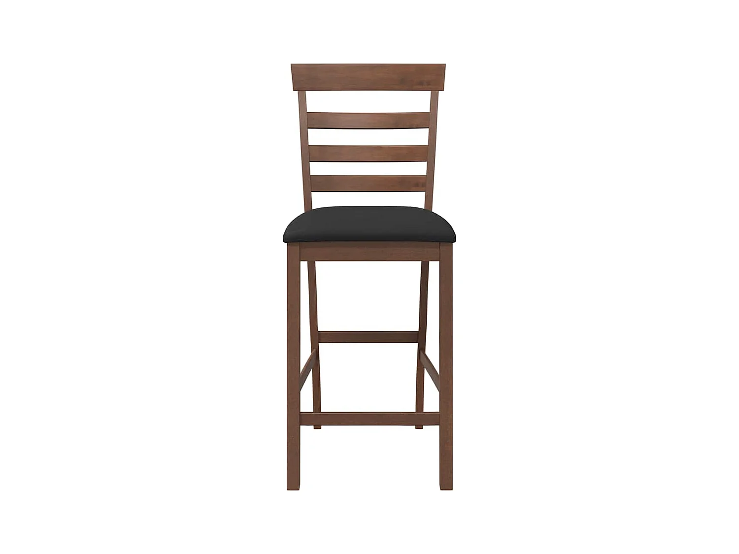 Barhocker mit Kissen 2 Stk. Braun Massivholz Gummibaum