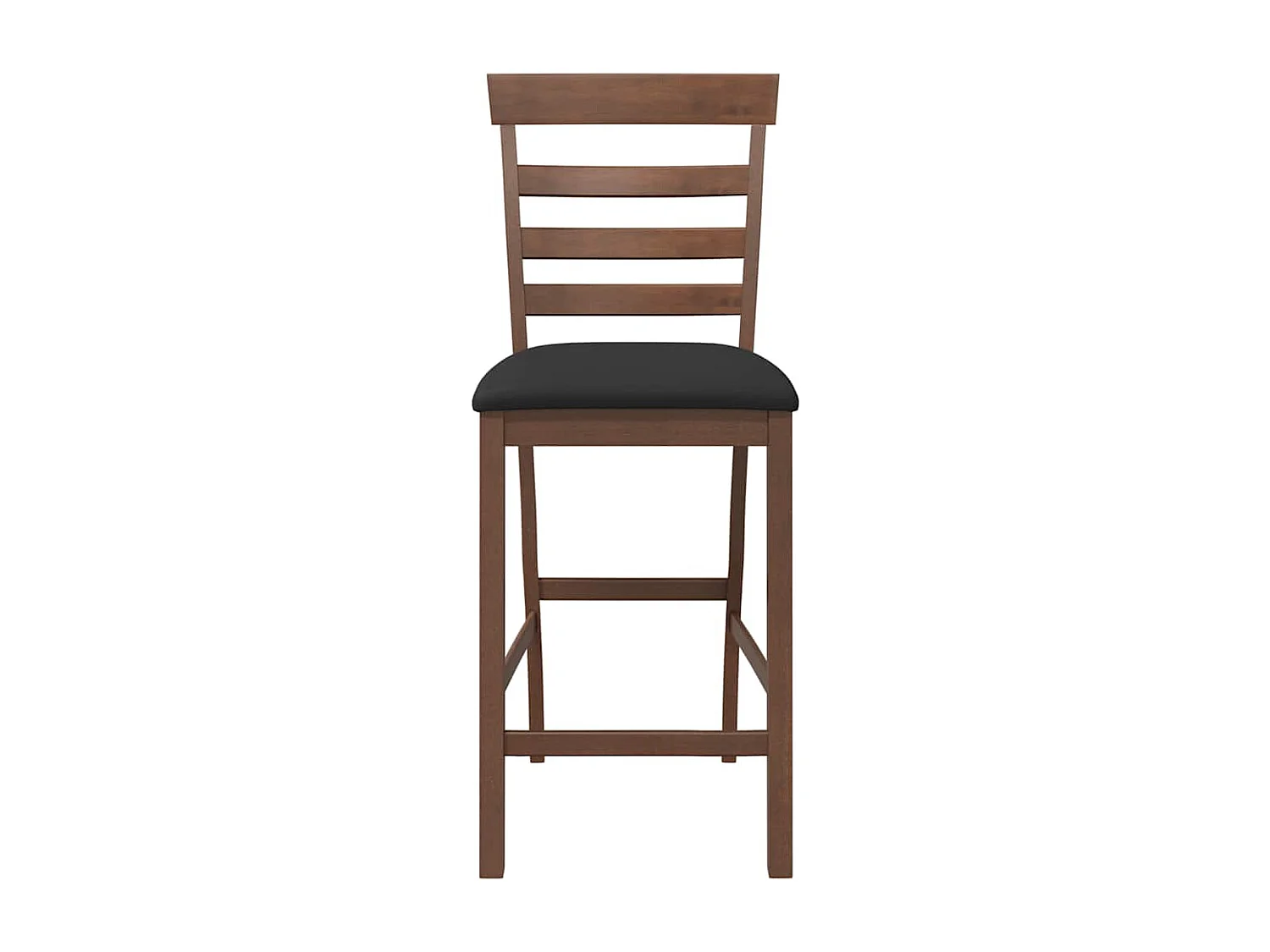 Barhocker mit Kissen 2 Stk. Braun Massivholz Gummibaum