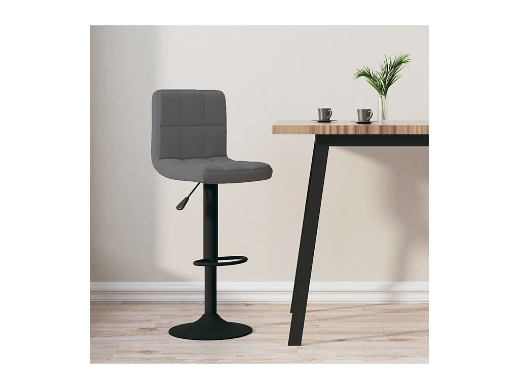 Tabouret de bar Gris foncé Velours