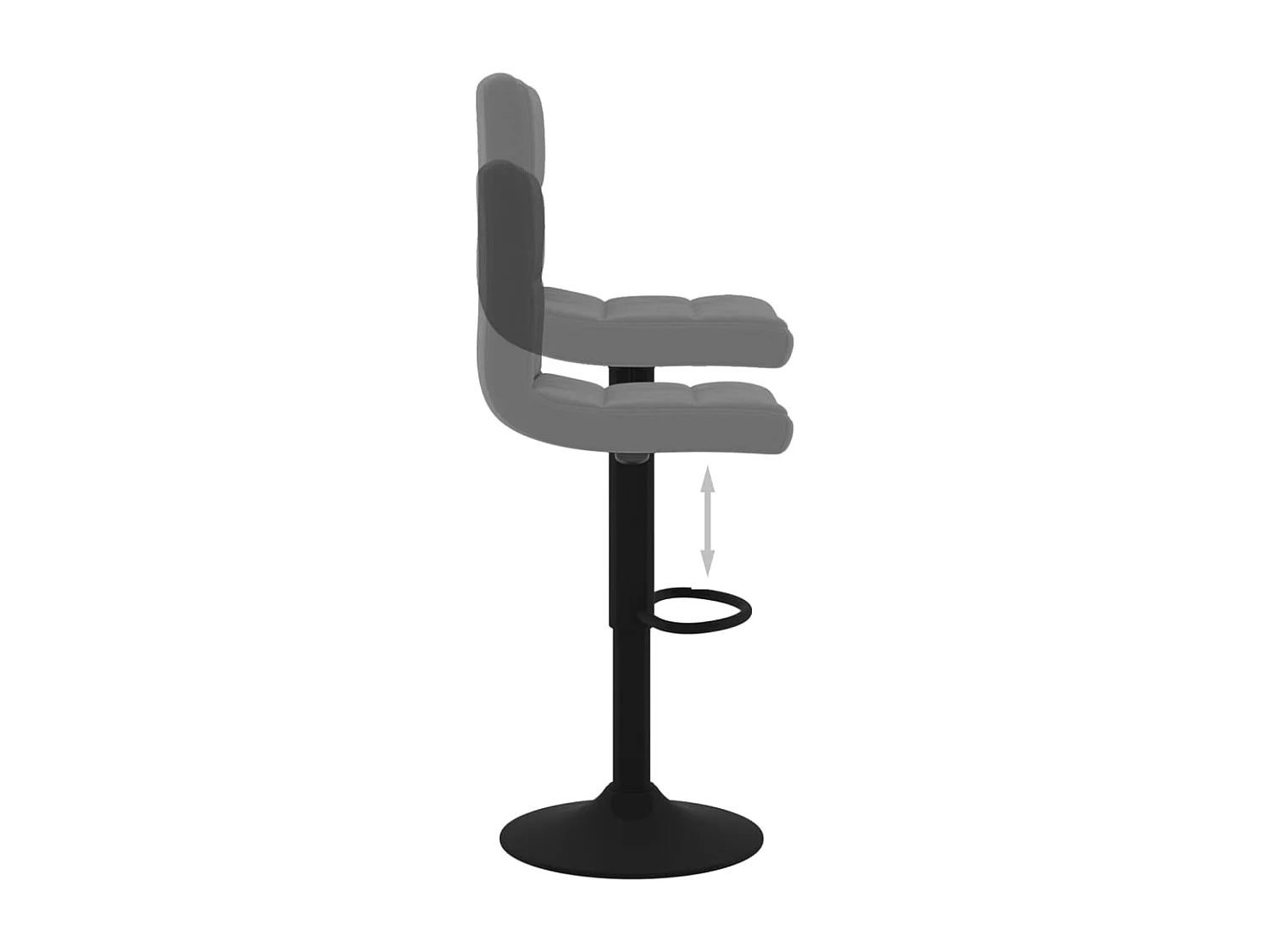 Barhocker Dunkelgrau Samt