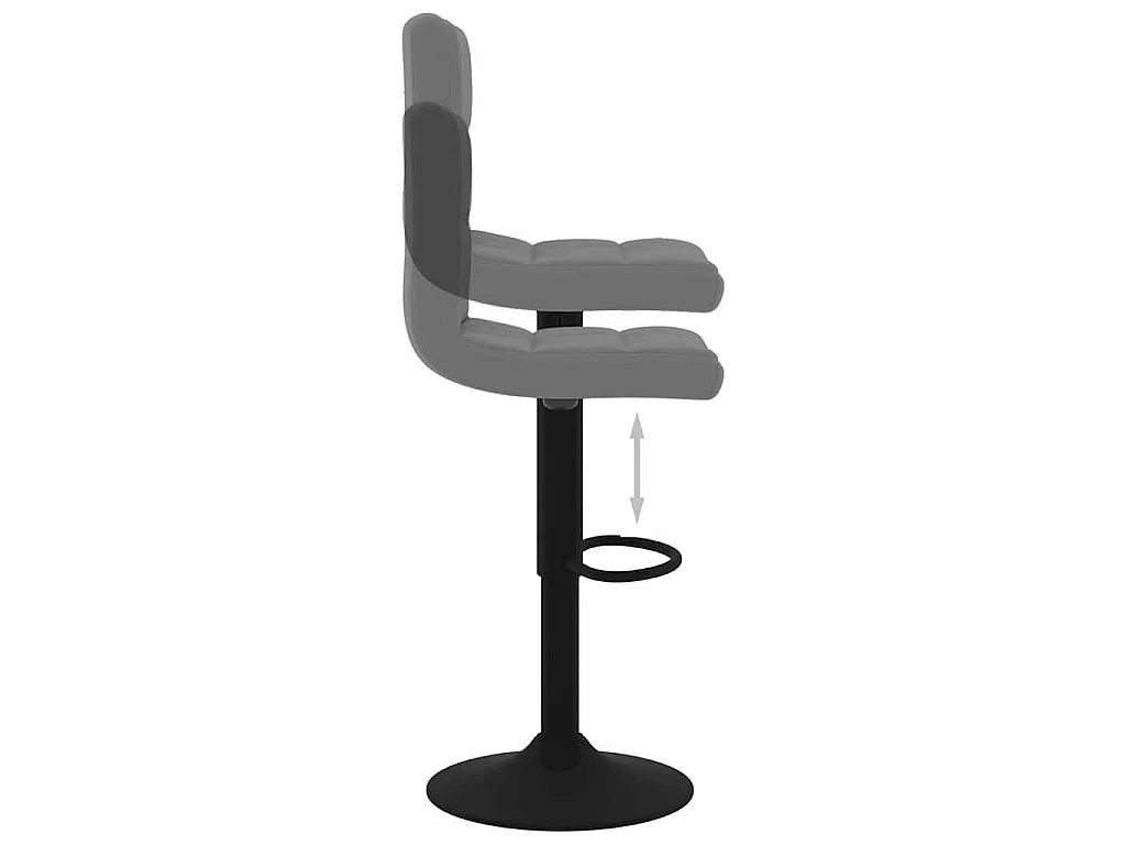 Tabouret de bar Gris foncé Velours