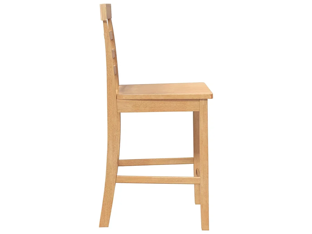 Barkrukken 2 st massief houtrubber naturel