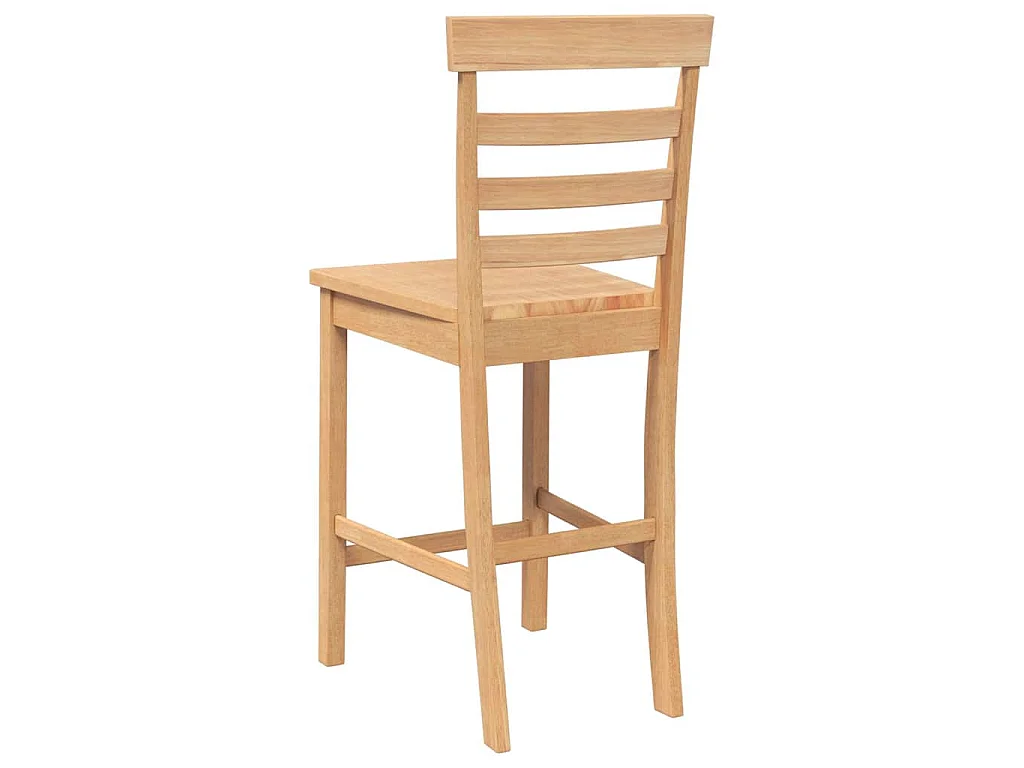 Barkrukken 2 st massief houtrubber naturel