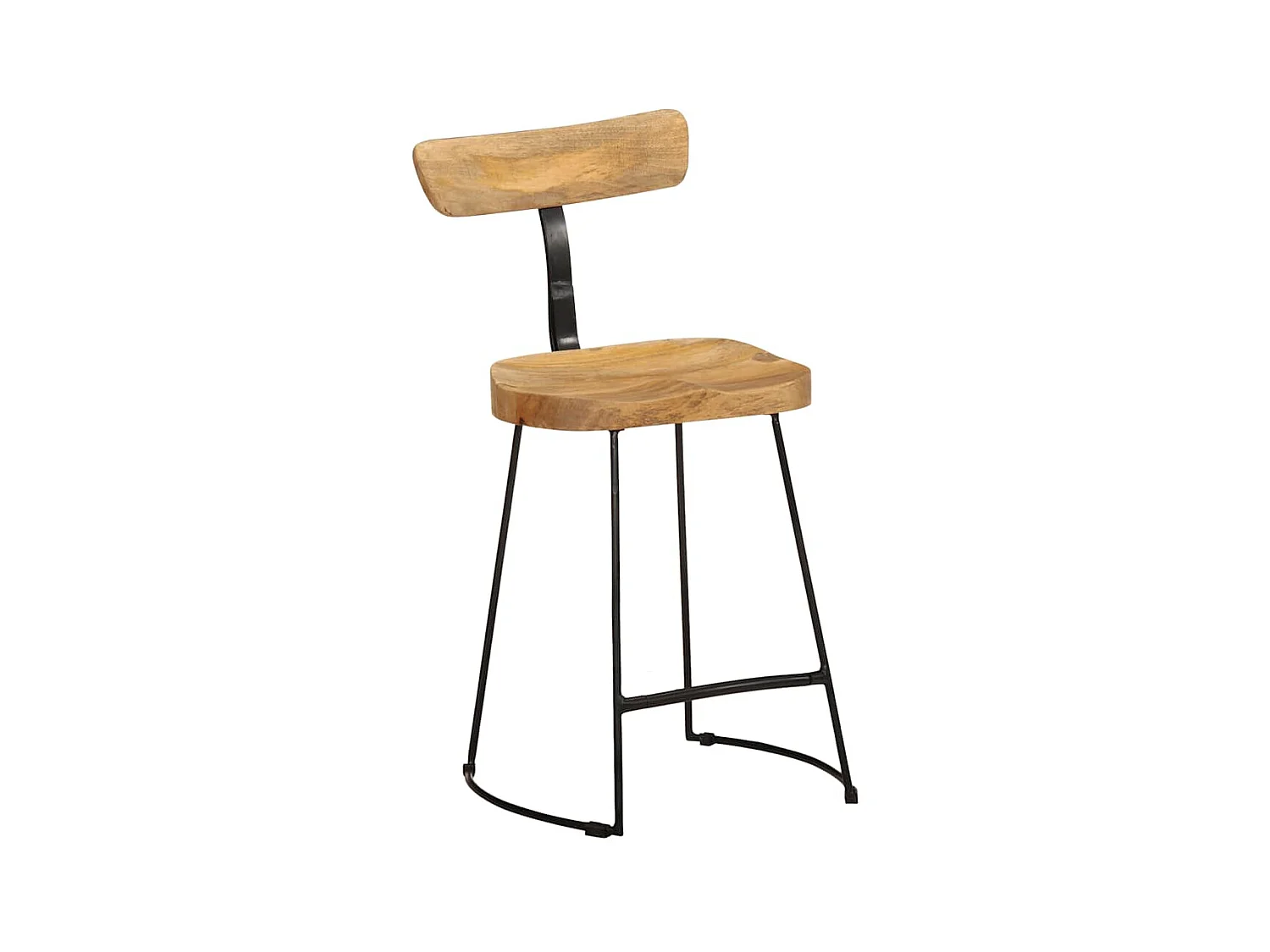 Tabourets de bar lot de 2 49x43x79 cm bois de manguier massif