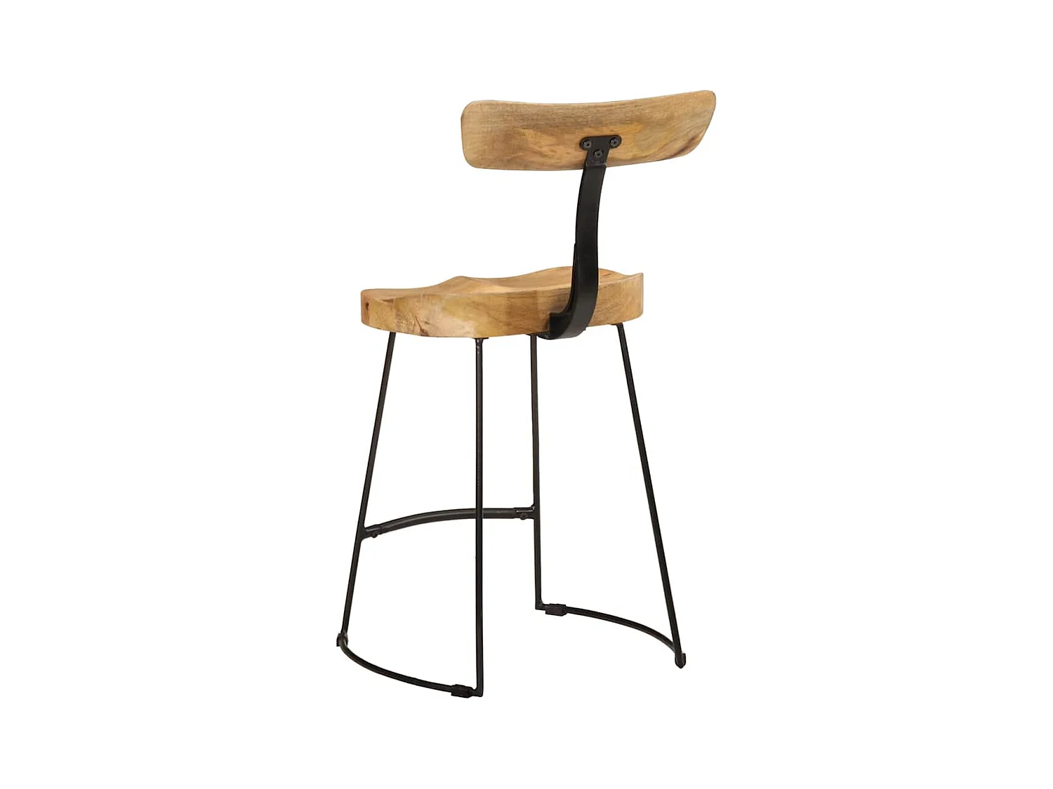 Tabourets de bar lot de 2 49x43x79 cm bois de manguier massif