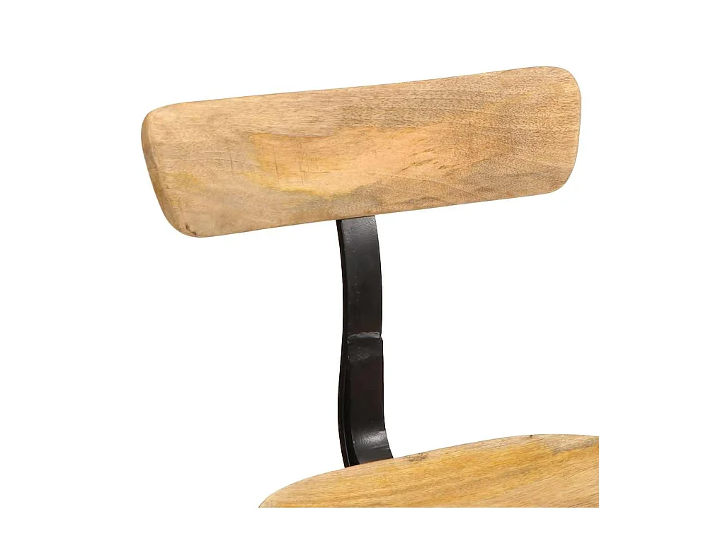 Tabourets de bar lot de 2 49x43x79 cm bois de manguier massif