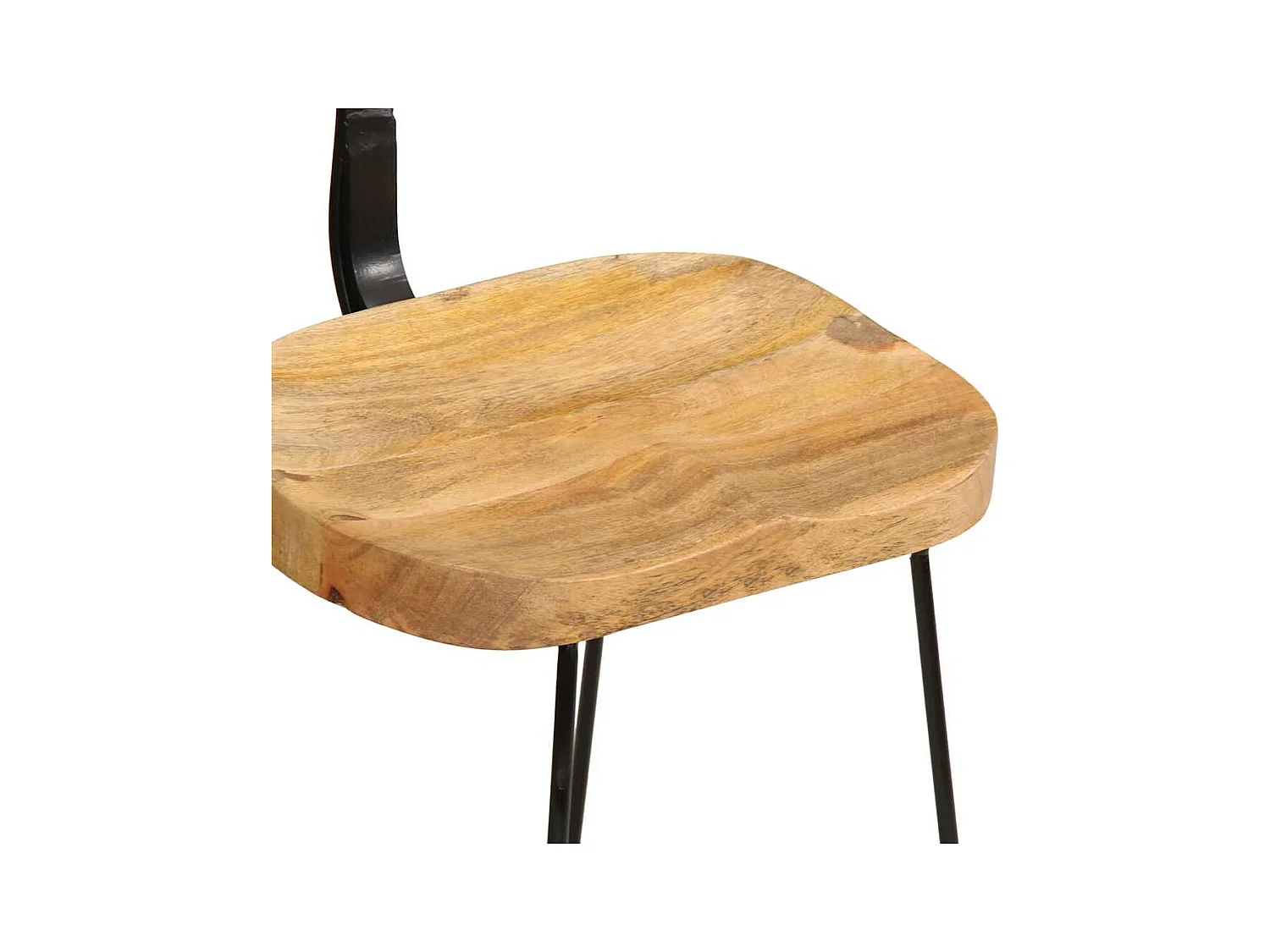 Tabourets de bar lot de 2 49x43x79 cm bois de manguier massif