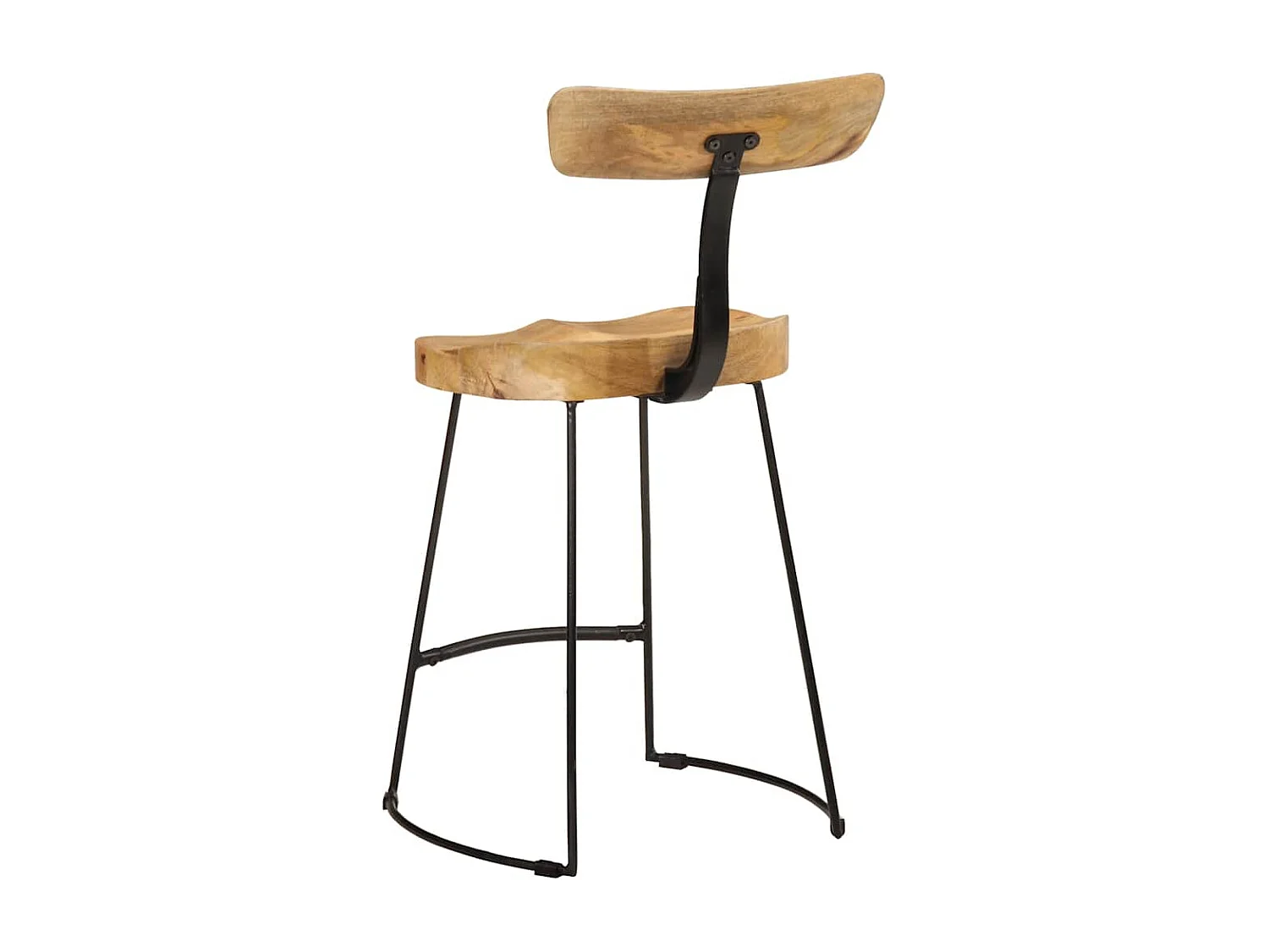 Tabourets de bar lot de 2 49x43x79 cm bois de manguier massif