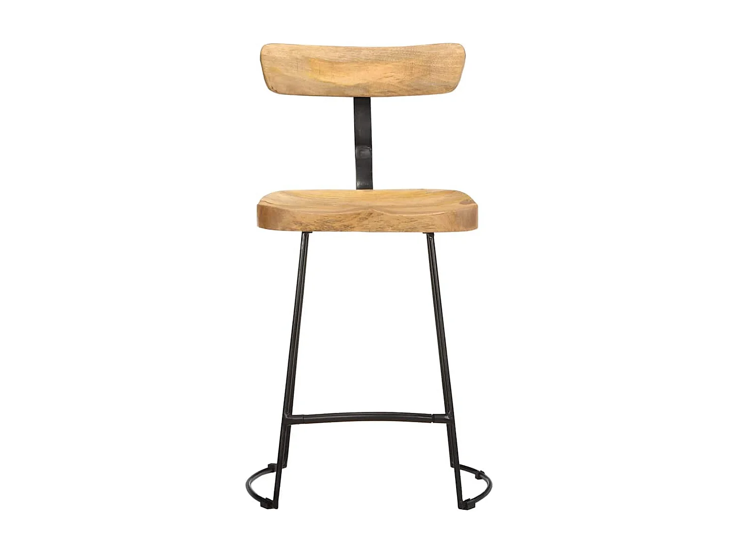 Tabourets de bar lot de 2 49x43x79 cm bois de manguier massif