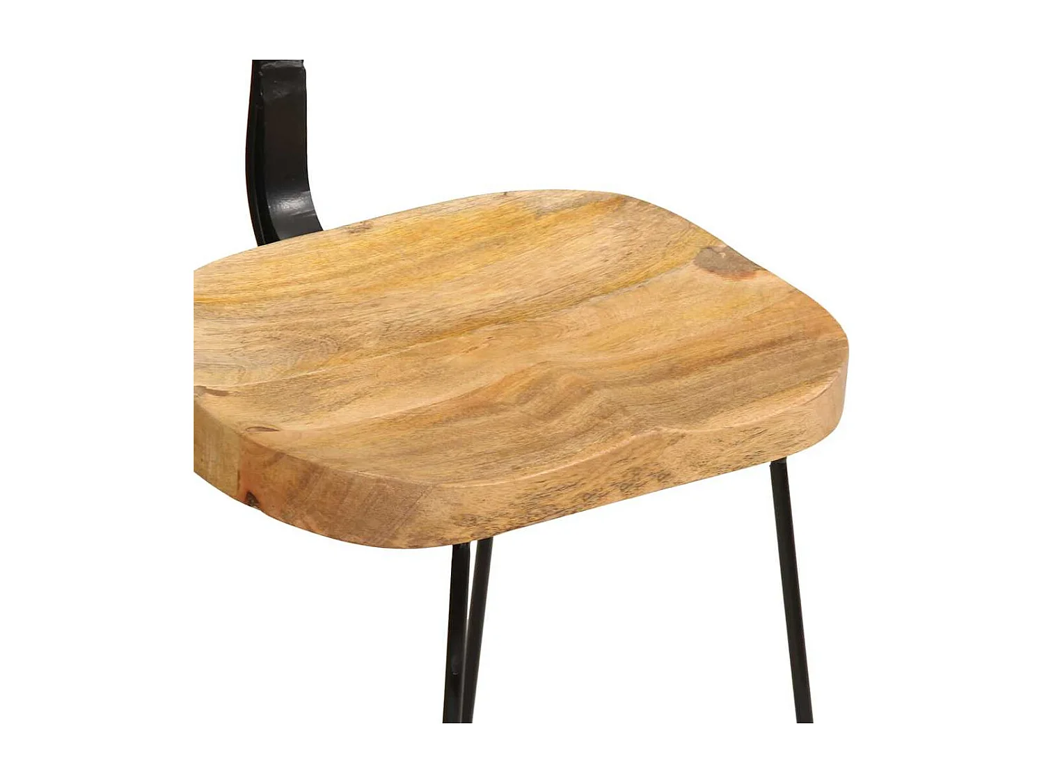 Tabourets de bar lot de 2 49x43x79 cm bois de manguier massif