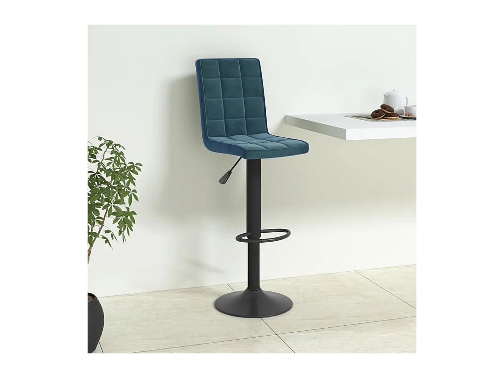 Tabouret de bar Bleu Velours