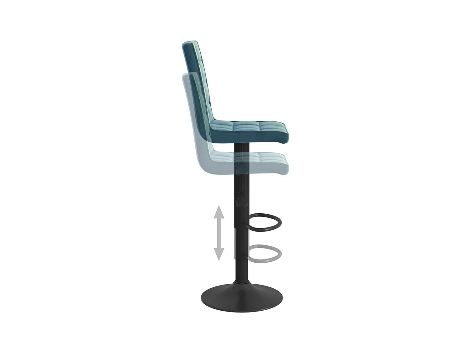 Tabouret de bar Bleu Velours