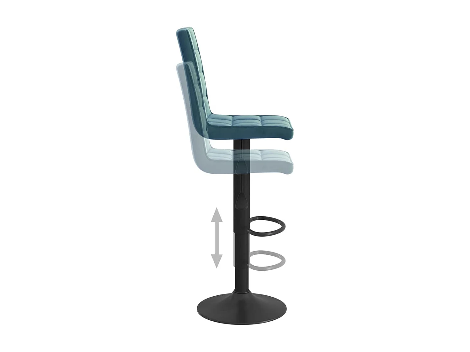 Tabouret de bar Bleu Velours