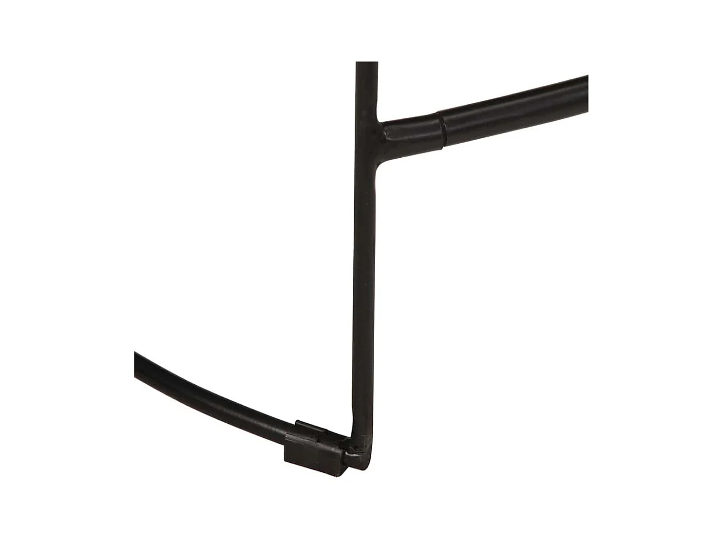 Barhocker 2 Stk. Schwarz 46x38x52 cm Mango Massivholz