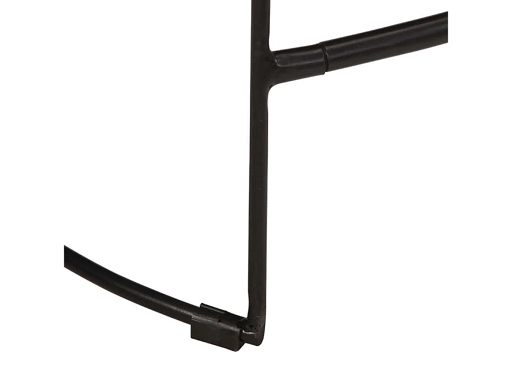 Tabourets de bar lot de 2 noir 46x38x52 cm bois manguier massif
