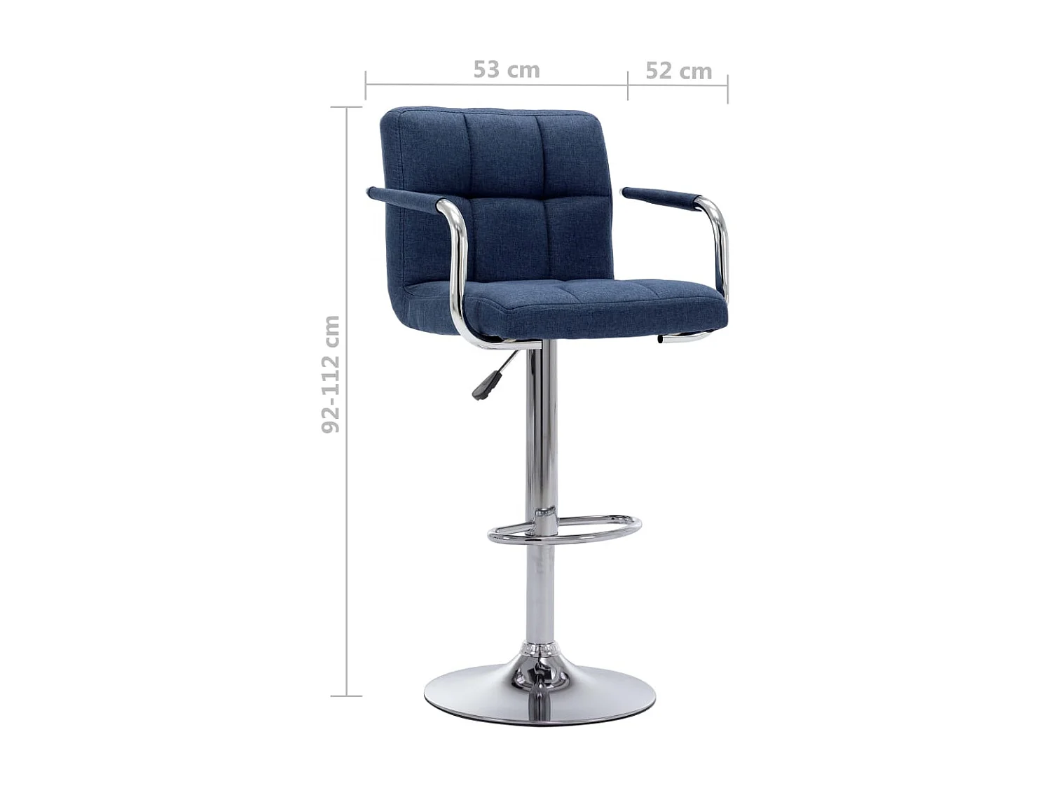 Barhocker Blau Stoff