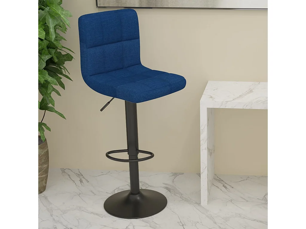 Tabouret de bar Bleu Tissu
