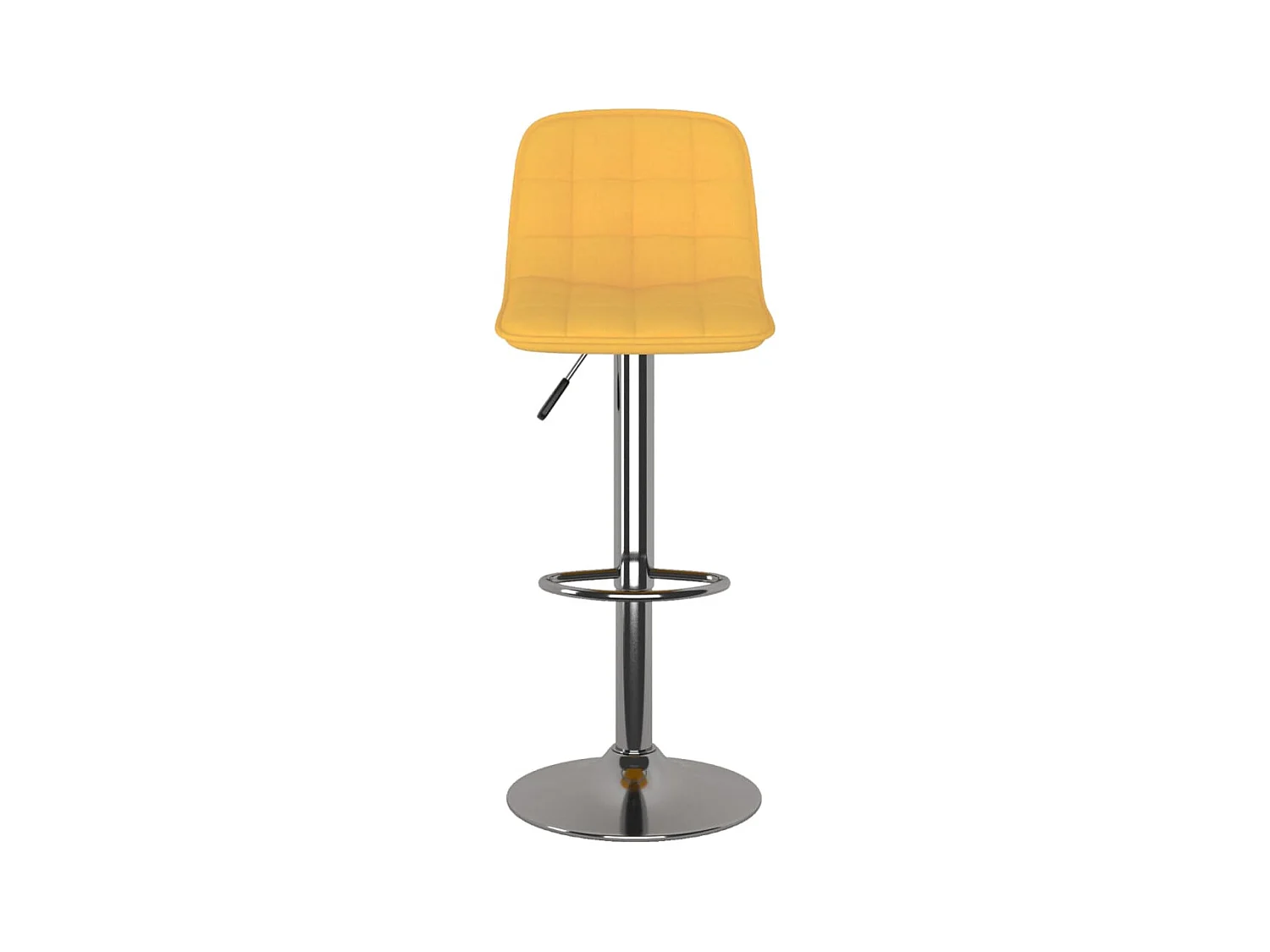 Tabourets de bar lot de 2 jaune tissu